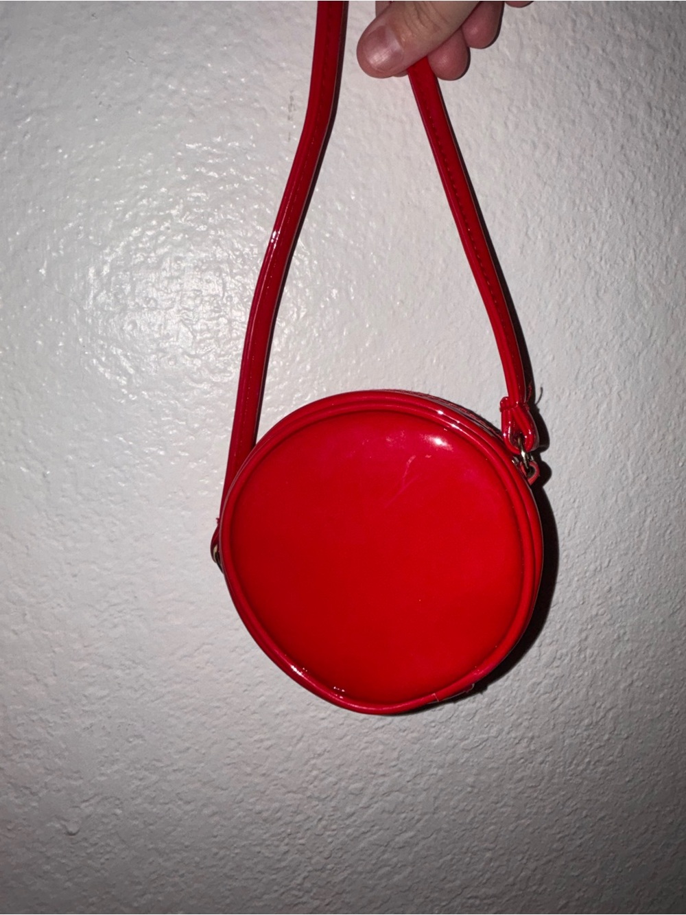 Marc Jacobs Red Round Crossbody Coin Pouch Purse Shoulder Bag - Picture 3 of 4
